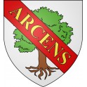 Pegatinas escudo de armas de Arcens adhesivo de la etiqueta engomada
