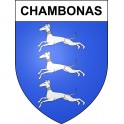 Chambonas 07 ville sticker blason écusson autocollant adhésif