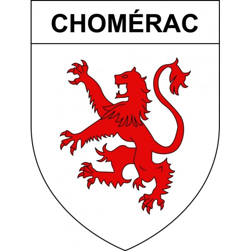 Chomérac 07 ville sticker blason écusson autocollant adhésif