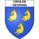 Pegatinas escudo de armas de Cros-de-Géorand adhesivo de la etiqueta engomada