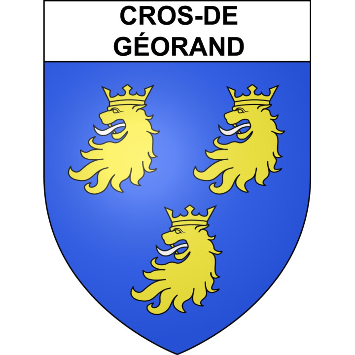 Cros-de-Géorand Sticker wappen, gelsenkirchen, augsburg, klebender aufkleber