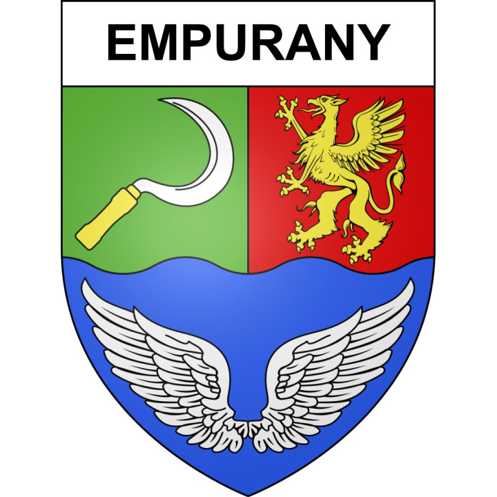 Pegatinas escudo de armas de Empurany adhesivo de la etiqueta engomada
