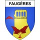 Pegatinas escudo de armas de Faugères adhesivo de la etiqueta engomada