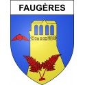 Faugères 07 ville sticker blason écusson autocollant adhésif