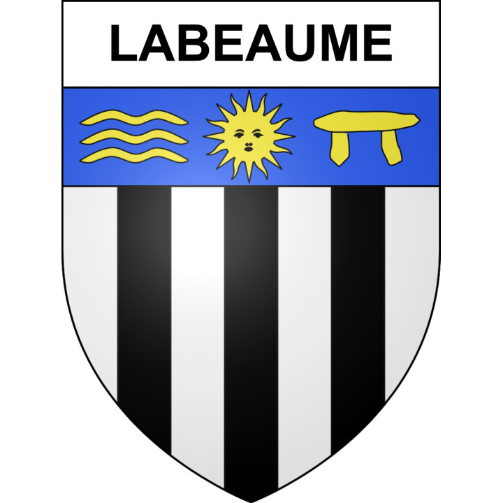 Labeaume 07 ville sticker blason écusson autocollant adhésif