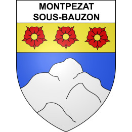 Stickers coat of arms Montpezat-sous-Bauzon adhesive sticker