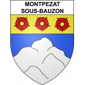 Montpezat-sous-Bauzon Sticker wappen, gelsenkirchen, augsburg, klebender aufkleber