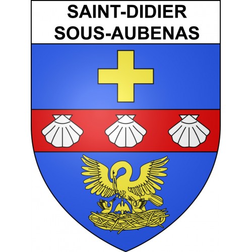 Saint-Didier-sous-Aubenas 07 ville sticker blason écusson autocollant adhésif