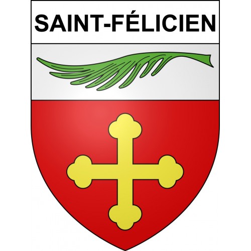 Stickers coat of arms Saint-Félicien adhesive sticker