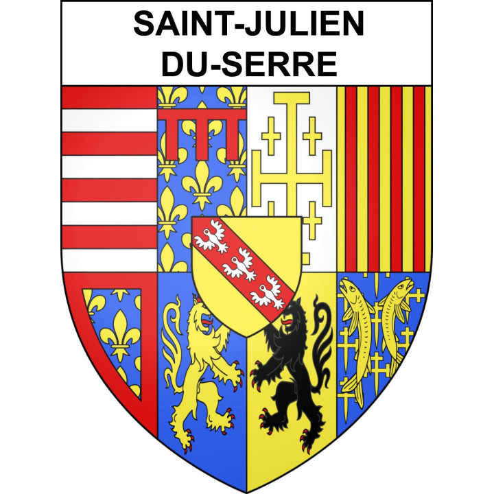 Stickers coat of arms Saint-Julien-du-Serre adhesive sticker