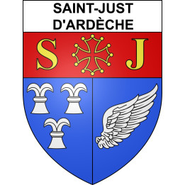 Saint-Just-d'Ardèche 07 ville sticker blason écusson autocollant adhésif