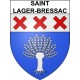 Pegatinas escudo de armas de Saint-Lager-Bressac adhesivo de la etiqueta engomada