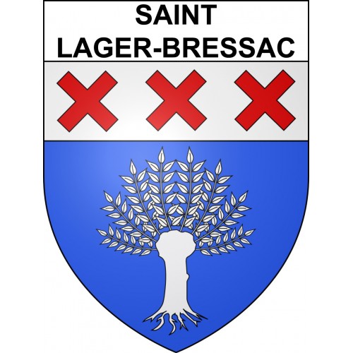 Saint-Lager-Bressac Sticker wappen, gelsenkirchen, augsburg, klebender aufkleber
