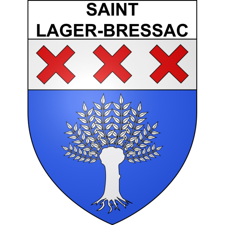 Saint-Lager-Bressac Sticker wappen, gelsenkirchen, augsburg, klebender aufkleber