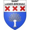 Saint-Lager-Bressac 07 ville sticker blason écusson autocollant adhésif