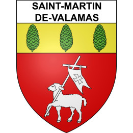 Saint-Martin-de-Valamas 07 ville sticker blason écusson autocollant adhésif