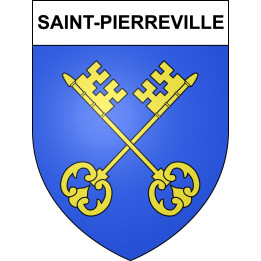 Saint-Pierreville 07 ville sticker blason écusson autocollant adhésif