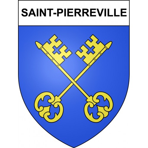 Saint-Pierreville 07 ville sticker blason écusson autocollant adhésif