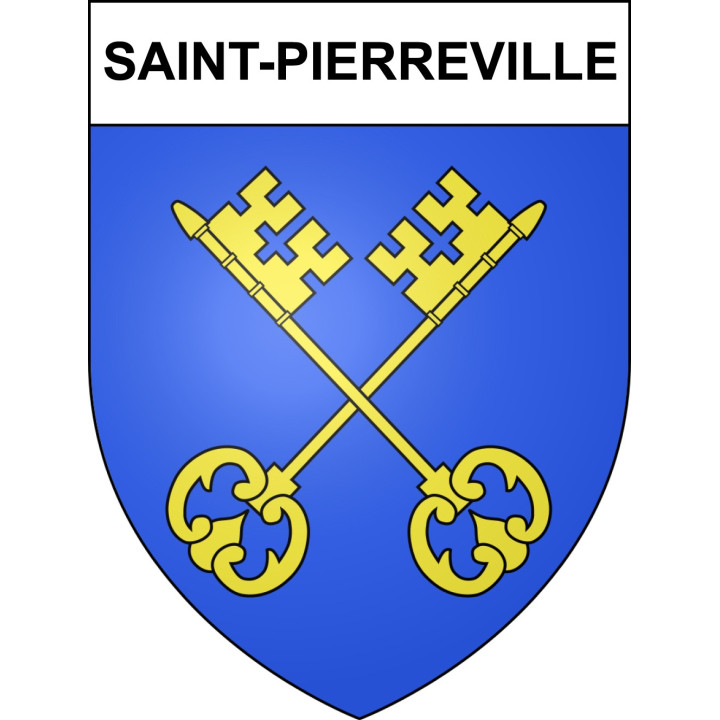 Saint-Pierreville 07 ville sticker blason écusson autocollant adhésif