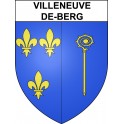 Villeneuve-de-Berg 07 ville sticker blason écusson autocollant adhésif