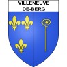 Villeneuve-de-Berg Sticker wappen, gelsenkirchen, augsburg, klebender aufkleber