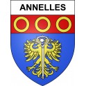 Annelles 08 ville sticker blason écusson autocollant adhésif