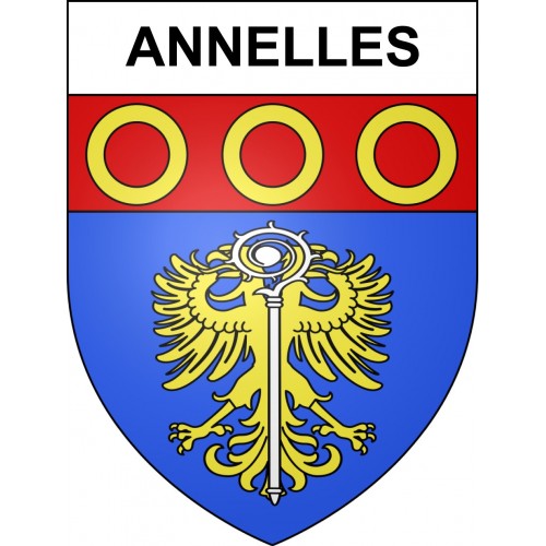 Pegatinas escudo de armas de Annelles adhesivo de la etiqueta engomada