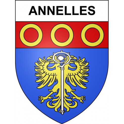 Pegatinas escudo de armas de Annelles adhesivo de la etiqueta engomada