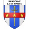 Hannogne-Saint-Martin Sticker wappen, gelsenkirchen, augsburg, klebender aufkleber
