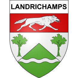 Pegatinas escudo de armas de Landrichamps adhesivo de la etiqueta engomada