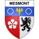 Pegatinas escudo de armas de Mesmont adhesivo de la etiqueta engomada