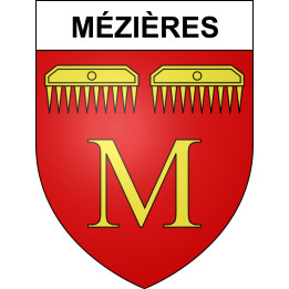 Mézières 08 ville sticker blason écusson autocollant adhésif