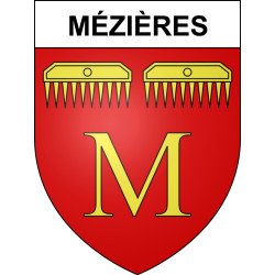 Pegatinas escudo de armas de Mézières adhesivo de la etiqueta engomada