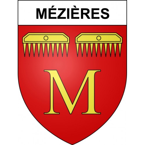 Mézières 08 ville sticker blason écusson autocollant adhésif