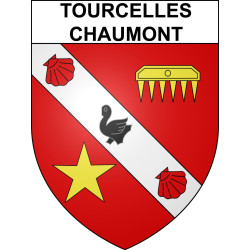 Stickers coat of arms Tourcelles-Chaumont adhesive sticker