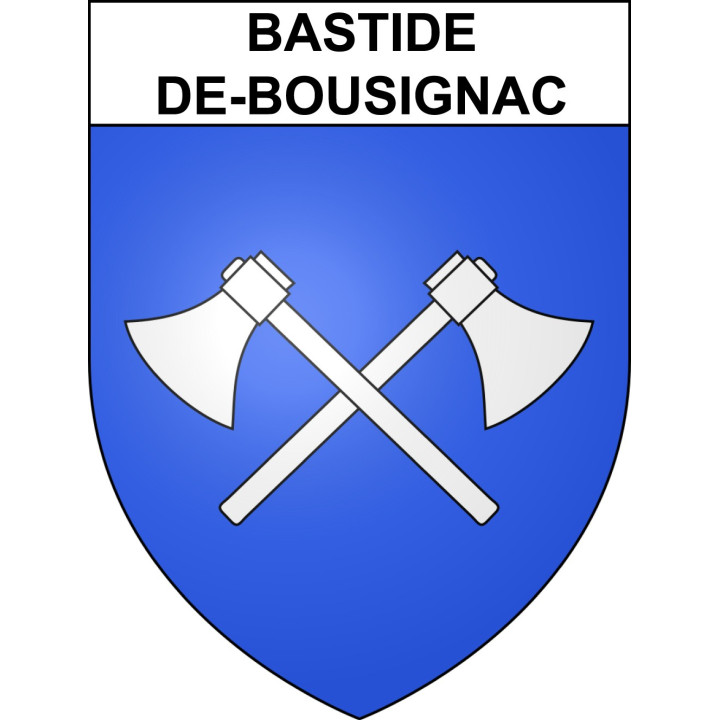 Bastide-de-Bousignac Sticker wappen, gelsenkirchen, augsburg, klebender aufkleber