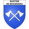 Pegatinas escudo de armas de Bastide-de-Bousignac adhesivo de la etiqueta engomada