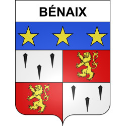 Pegatinas escudo de armas de Bénaix adhesivo de la etiqueta engomada
