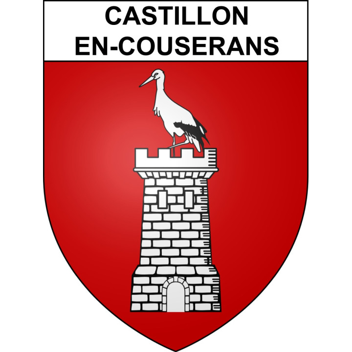 Castillon-en-Couserans 09 ville sticker blason écusson autocollant adhésif