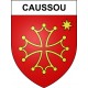 Pegatinas escudo de armas de Caussou adhesivo de la etiqueta engomada