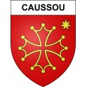 Caussou 09 ville sticker blason écusson autocollant adhésif