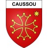 Caussou 09 ville sticker blason écusson autocollant adhésif