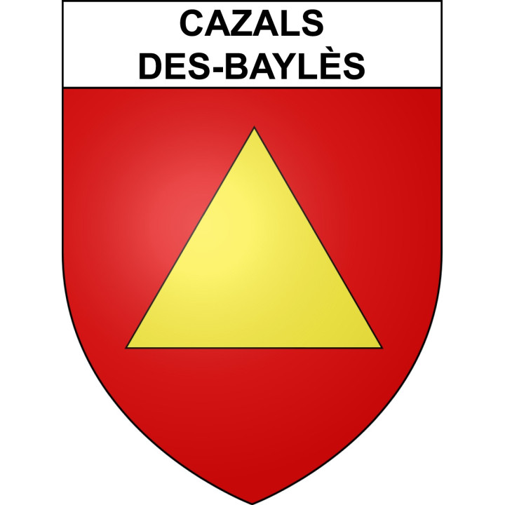 Pegatinas escudo de armas de Cazals-des-Baylès adhesivo de la etiqueta engomada