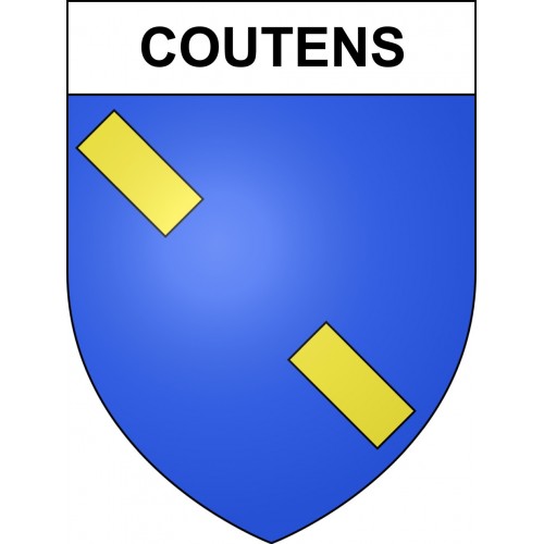 Coutens 09 ville sticker blason écusson autocollant adhésif