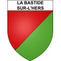 La Bastide-sur-l'Hers 09 ville sticker blason écusson autocollant adhésif