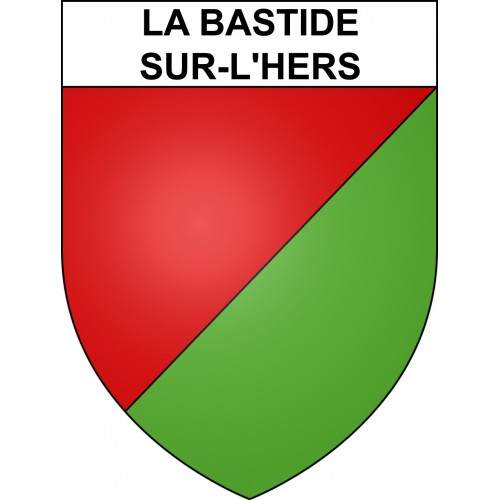 La Bastide-sur-l'Hers 09 ville sticker blason écusson autocollant adhésif