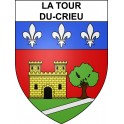 La Tour-du-Crieu 09 ville sticker blason écusson autocollant adhésif