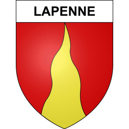 Pegatinas escudo de armas de Lapenne adhesivo de la etiqueta engomada