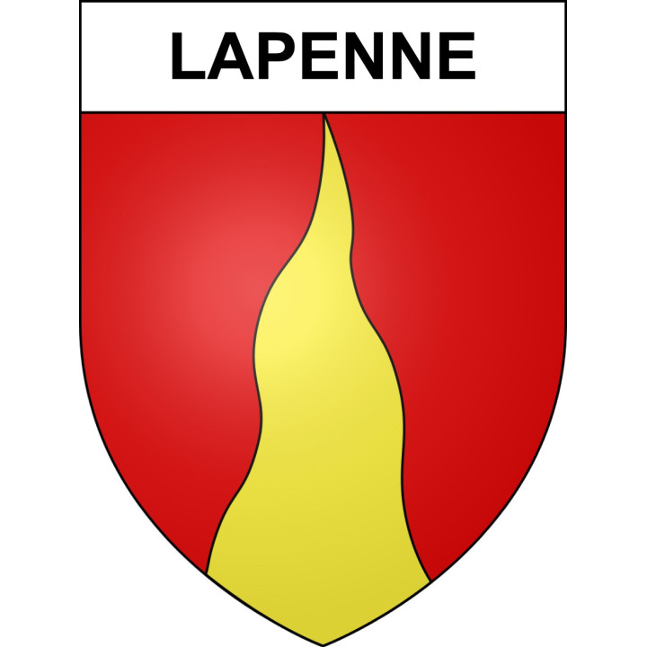 Pegatinas escudo de armas de Lapenne adhesivo de la etiqueta engomada