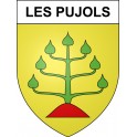 Les Pujols 09 ville sticker blason écusson autocollant adhésif